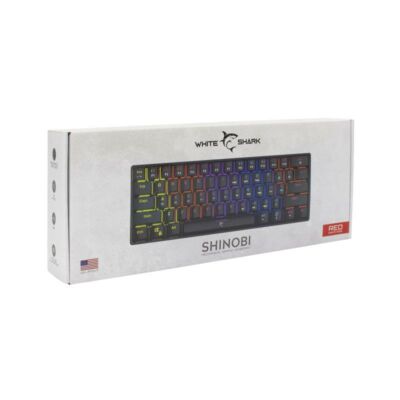 WHITE SHARK GK-2022B/R-HU SHINOBI MAGYAR!! 60%-OS FEKETE MECHANIKUS (RED SWITCH) GAMER BILLENTYŰZET WHITE SHARK GK-2022B/R-HU SHINOBI MAGYAR!! 60%-OS FEKETE MECHANIKUS (RED SWITCH) GAMER BILLENTYŰZET